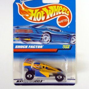Hot Wheels Shock Factor #700 Yellow Die-Cast Car 1998